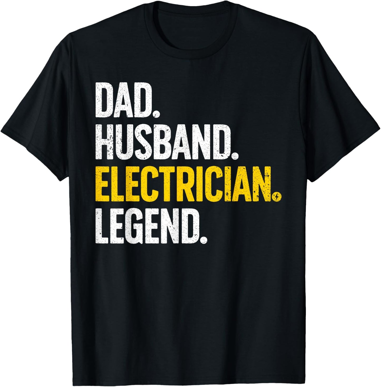Funny Electrician Design For Husband Dad Electrical Engineer T-Shirt - T-Shirt | Black