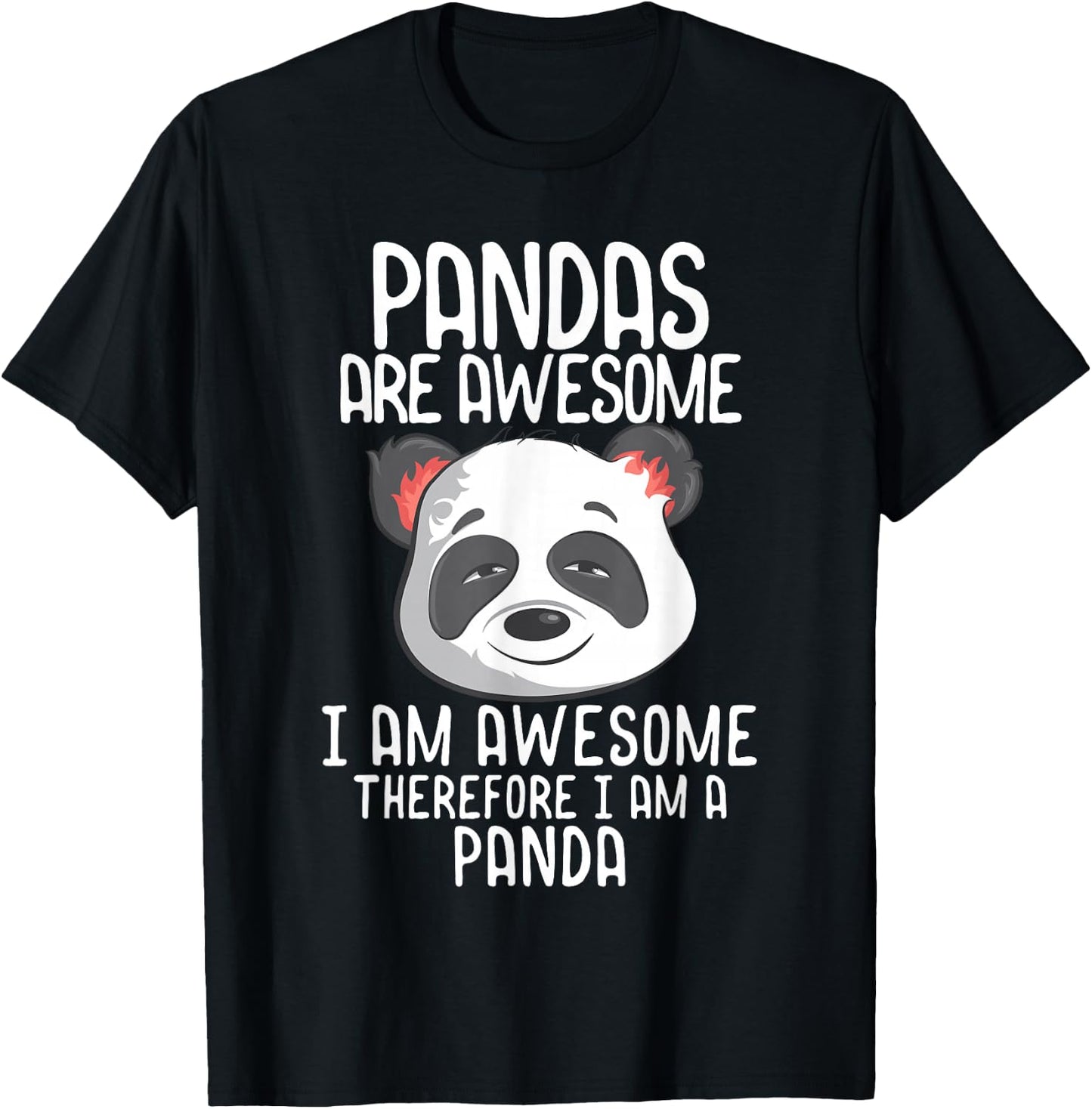 Panda Shirt Boys Kids Girls Panda Graphic T-Shirt - T-Shirt | Black