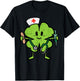 St Patricks Day Shamrock Nurse Saint Paddys Scrub Top Women T-Shirt - T-Shirt | Black