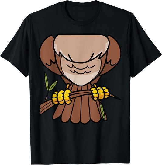 Funny Headless Owl Halloween Night Bird Costume Easy Outfit T-Shirt - T-Shirt | Black