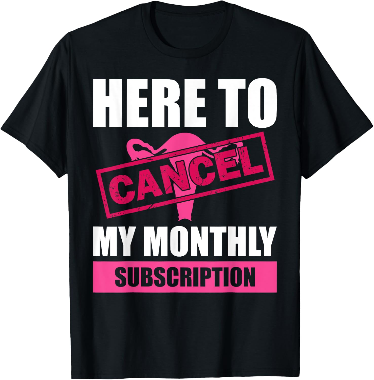 Funny Hysterectomy Design Girls Uterus Removal T-Shirt - T-Shirt | Black