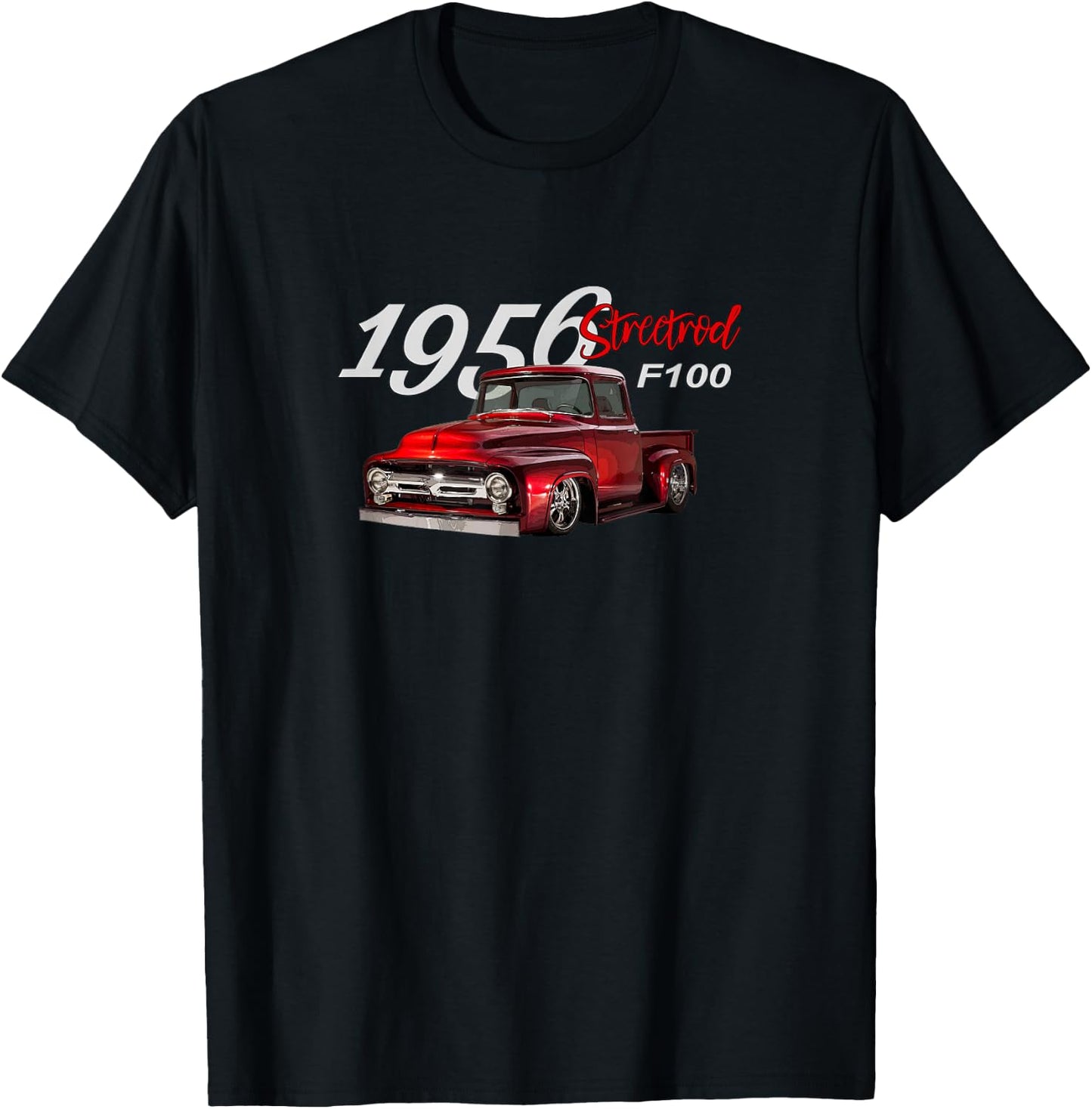 1956 F100 Streetrod Pickup Truck, Vintage Pick Up, Car Guys T-Shirt - T-Shirt | Black