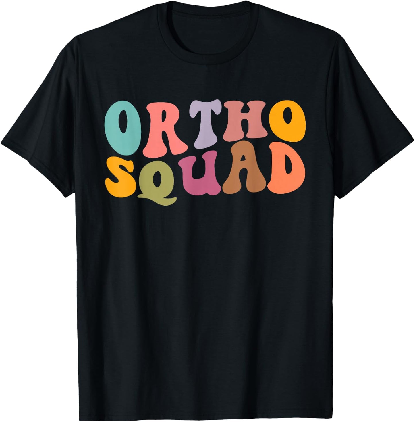Retro Groovy Ortho Squad Orthopedics Nurse Doctor Assistant T-Shirt - T-Shirt | Black