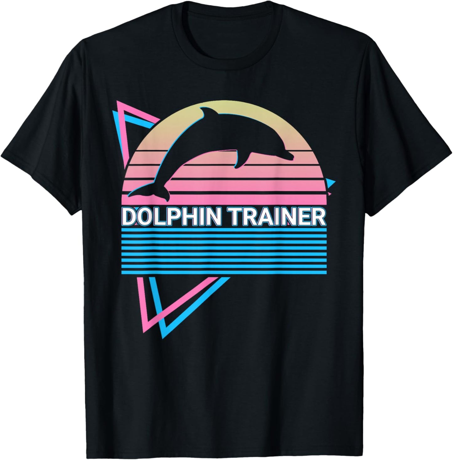 Dolphin Trainer Dolphin Trainer Retro T-Shirt - T-Shirt | Black