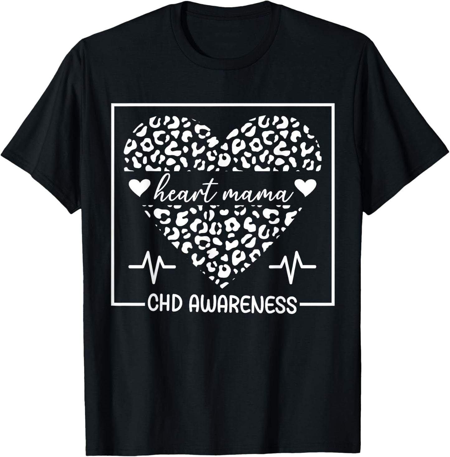 Heart Mama CHD Warrior Congenital Heart Disease Mother T-Shirt - T-Shirt | Black