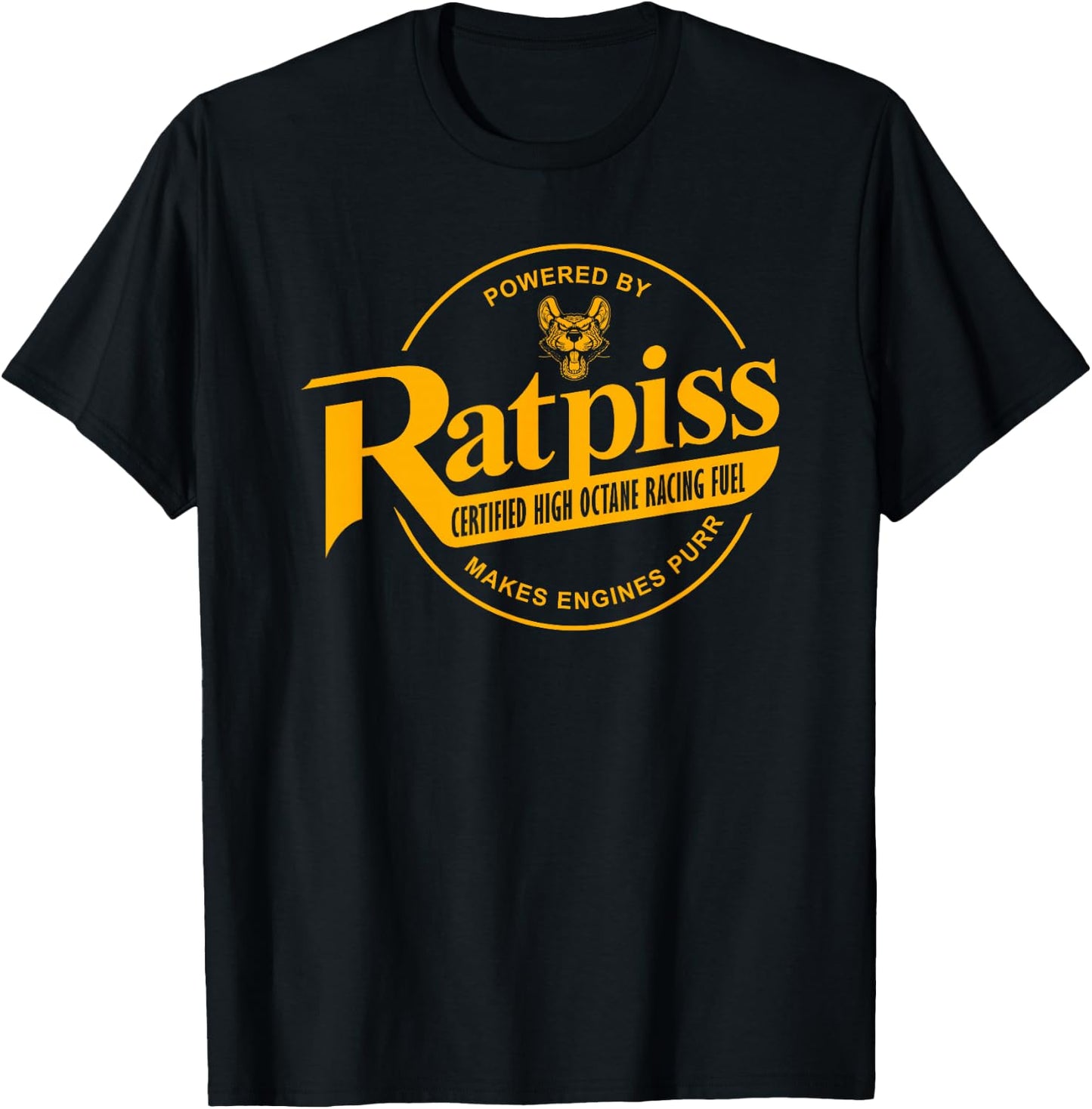 RatPiss High Octane Racing Fuel, Rat Rod T-Shirt - T-Shirt | Black