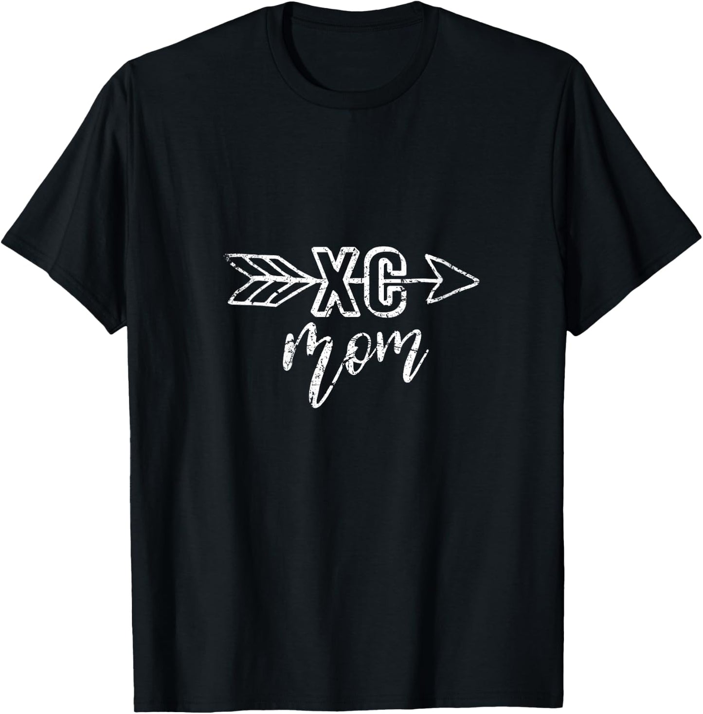 Vintage Cross Country Mom XC Mom V-Neck T-Shirt - T-Shirt | Black