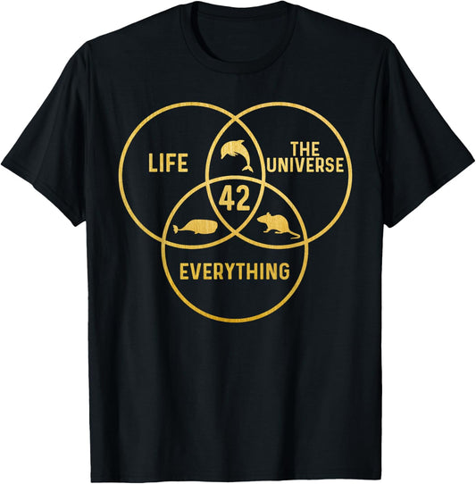 42 Answer To Life The Universe And Everything Number 42 T-Shirt - T-Shirt | Black