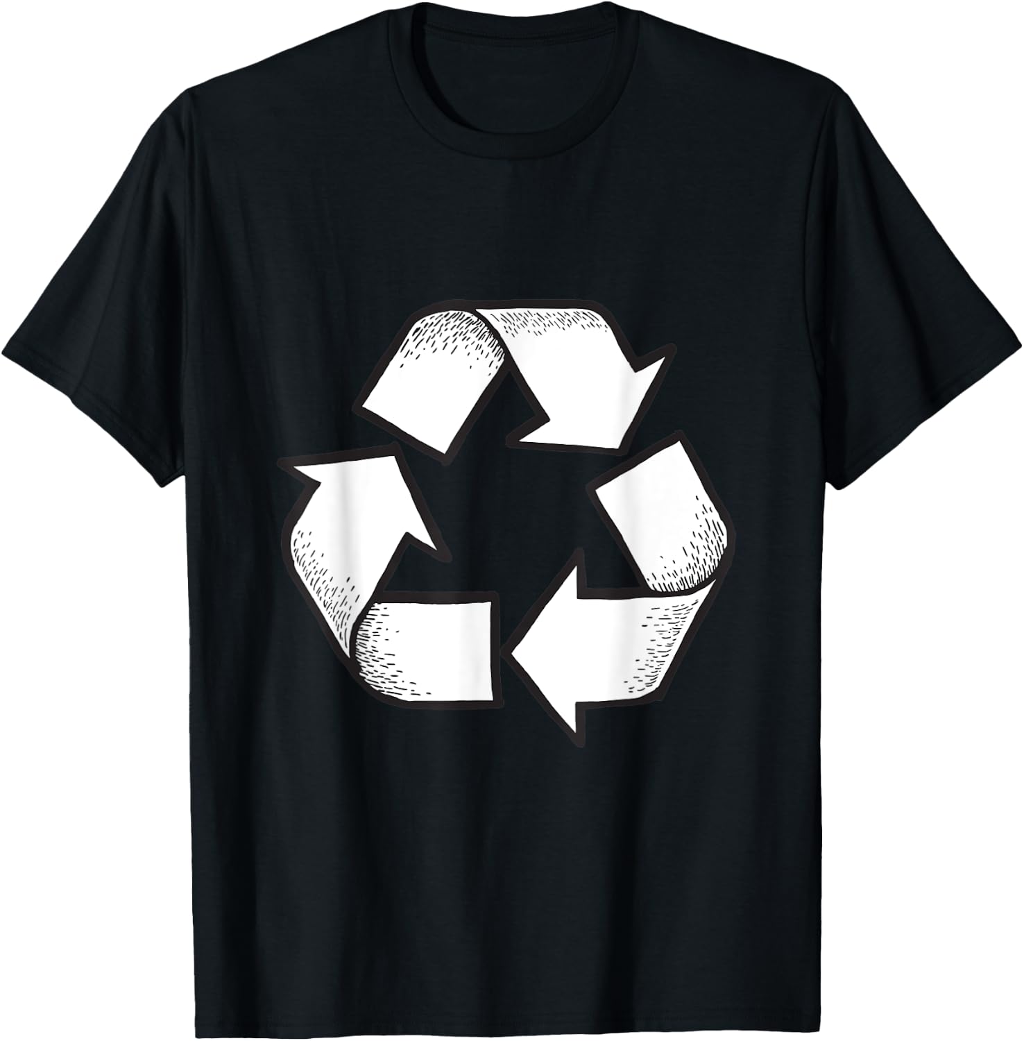 Vintage Recycle Logo Earth Day Nature Planet Conservation T-Shirt - T-Shirt | Black