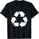 Vintage Recycle Logo Earth Day Nature Planet Conservation T-Shirt - T-Shirt | Black