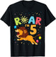 Lion Rawr I'm 5 Years Old Happy 5th Birthday To Me You Lover T-Shirt - T-Shirt | Black
