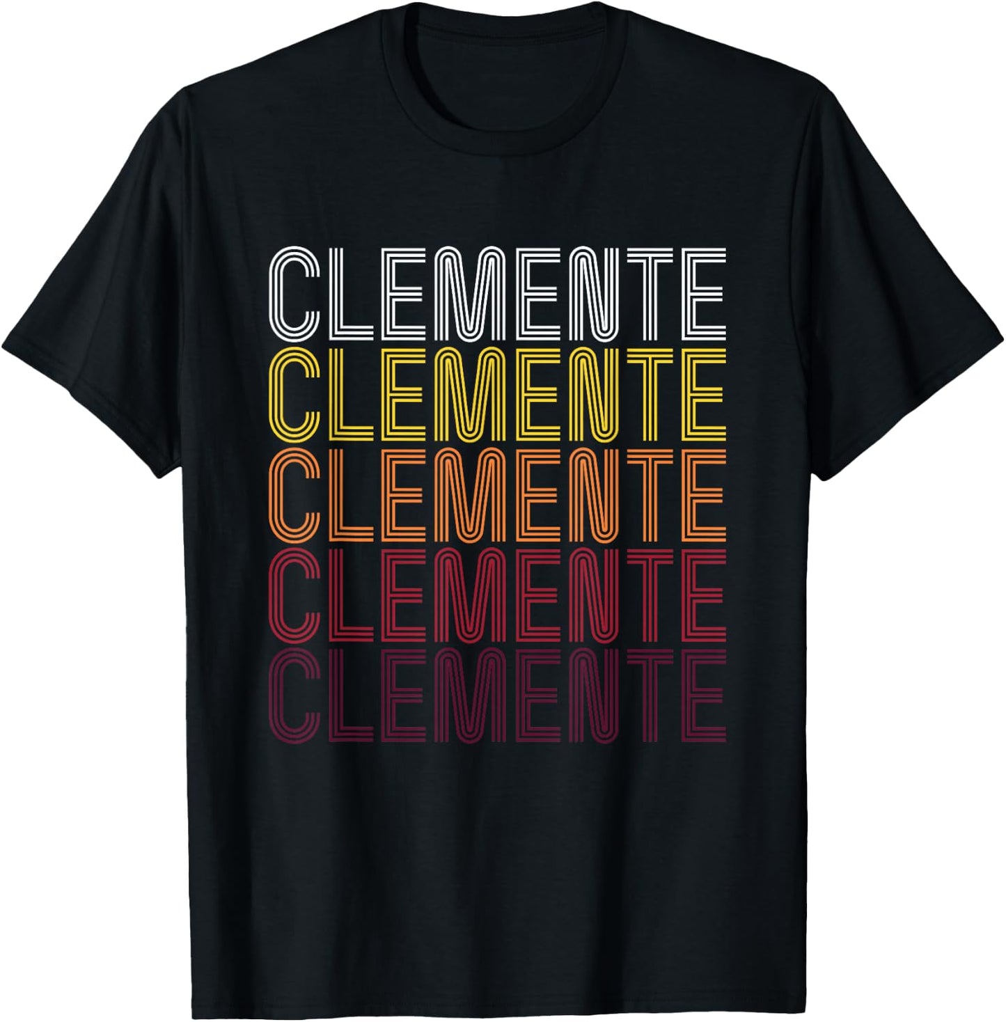 Clemente First Name Vintage Clemente T-Shirt - T-Shirt | Black
