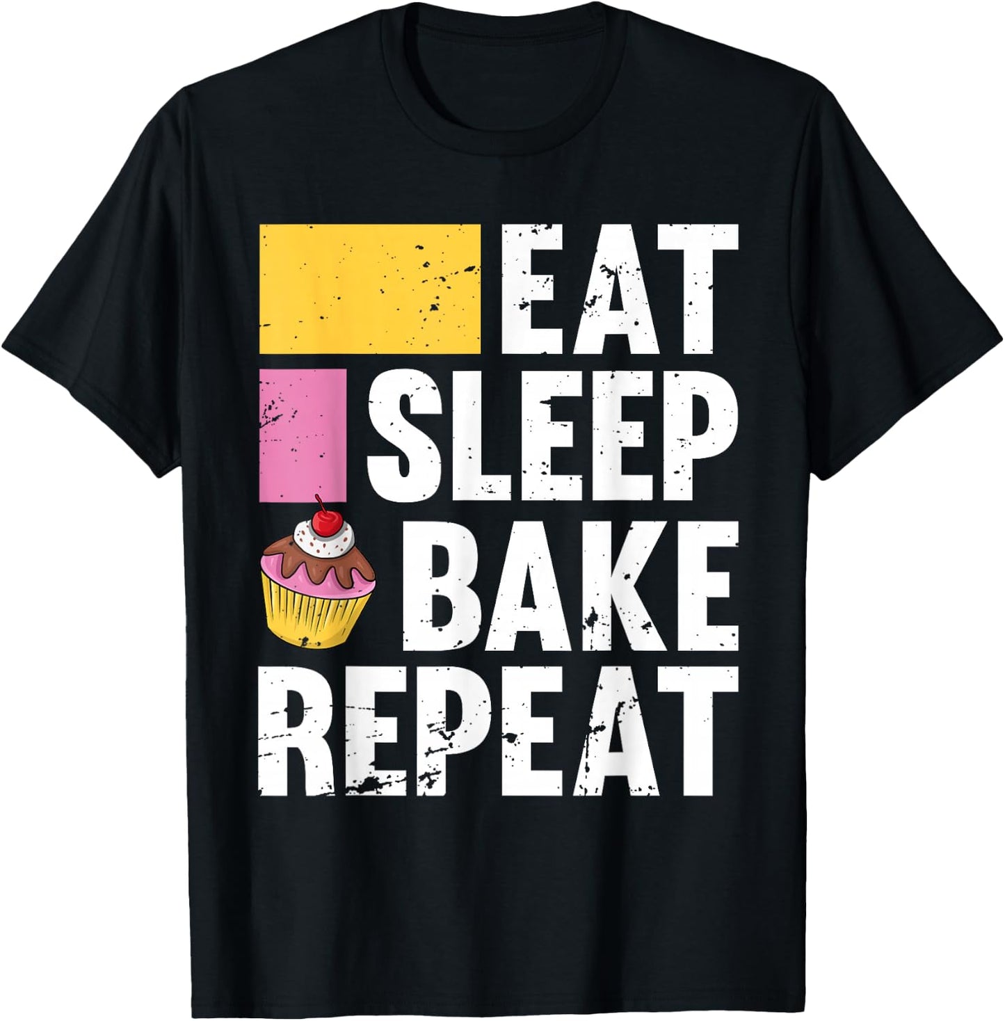 Funny Cupcake Design Women Baking Bake Cookie Baker T-Shirt - T-Shirt | Black
