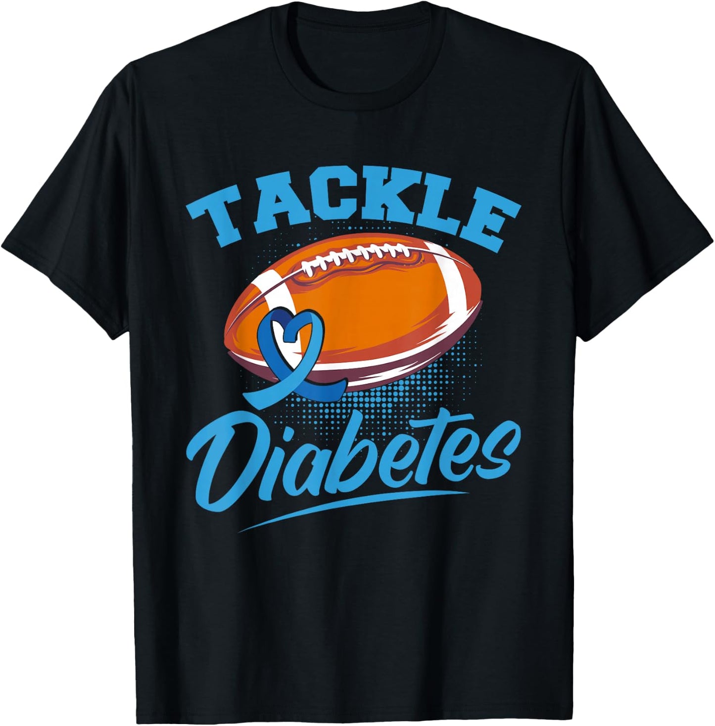 T1D Warrior Diabetes Awareness Tackle Diabetes T-Shirt - T-Shirt | Black