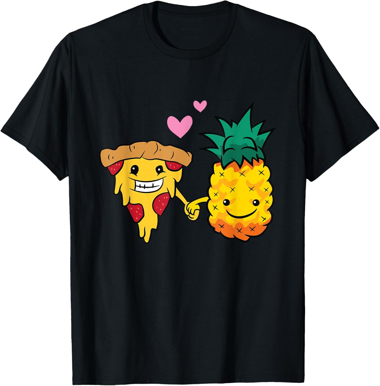 Funny Pizza Hawaii Lover Pineapple Pizza T-Shirt - T-Shirt | Black