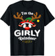 Christmas PJS Girly XMas Reindeer Matching T-Shirt - T-Shirt | Black