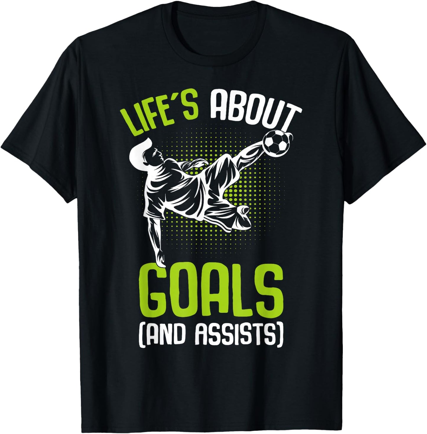 Life´s About Goals Soccer Player Boys Kids Youth T-Shirt - T-Shirt | Black