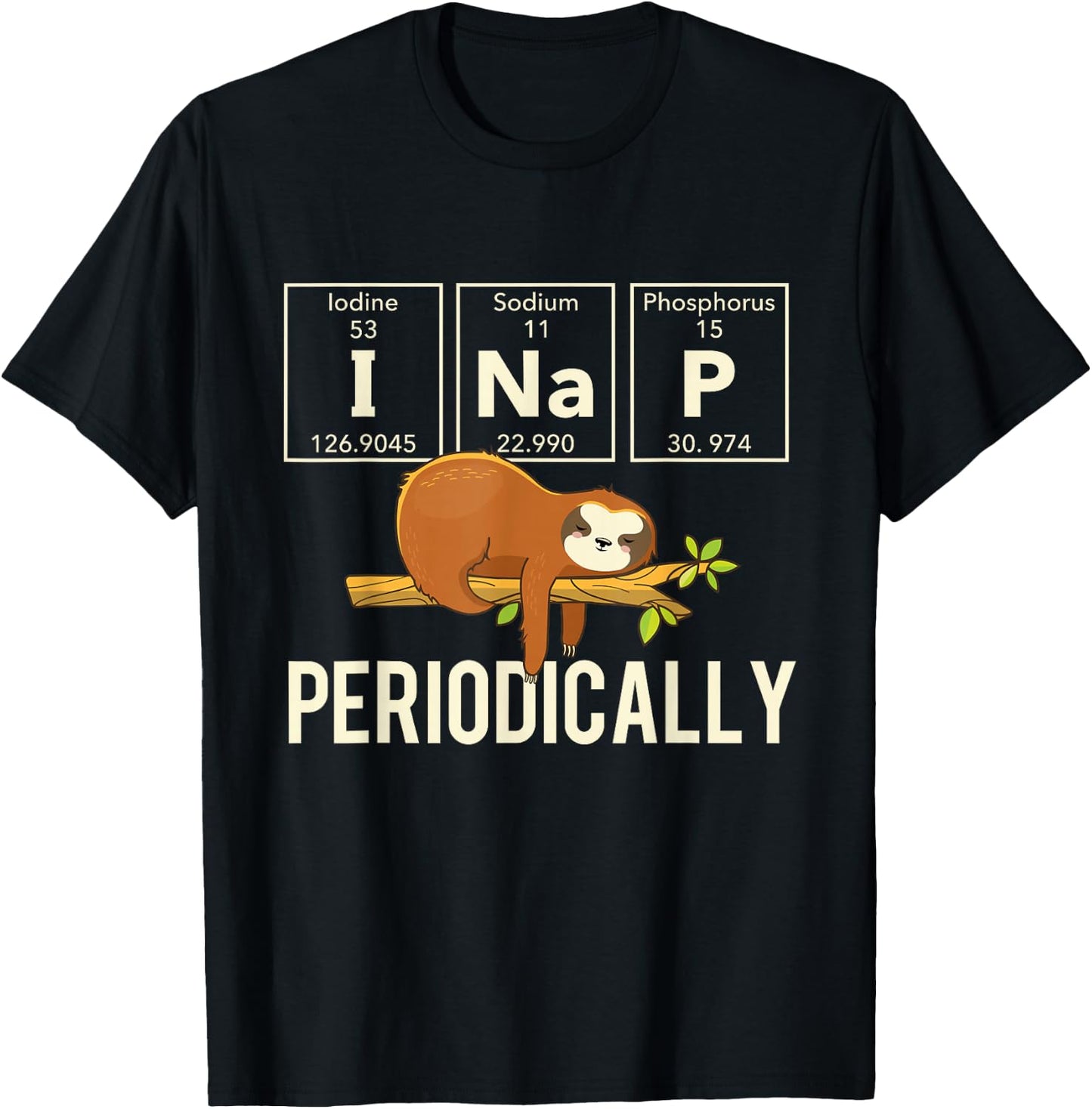 Periodically - Sleeping Sloth Zookeeper Animal Nature Lover T-Shirt - T-Shirt | Black