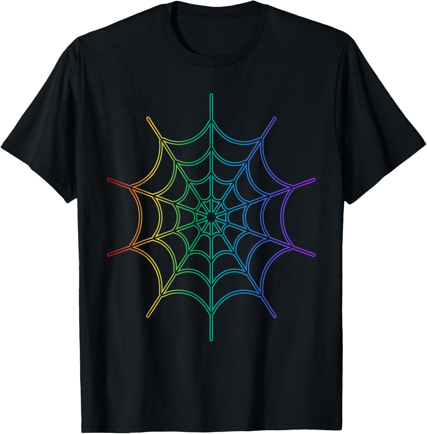 Kids Cool Halloween Spider Web Costume Rainbow Spider T-Shirt - T-Shirt | Black