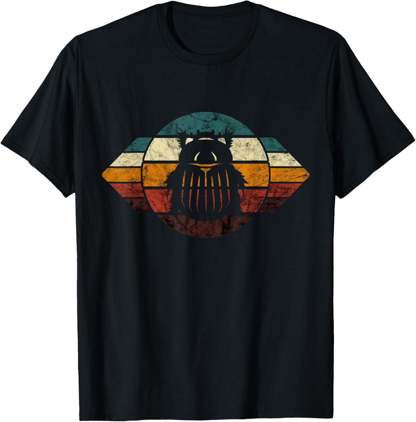 Dung Beetle Retro Insect Lover Vintage Entomology Bug T-Shirt - T-Shirt | Black