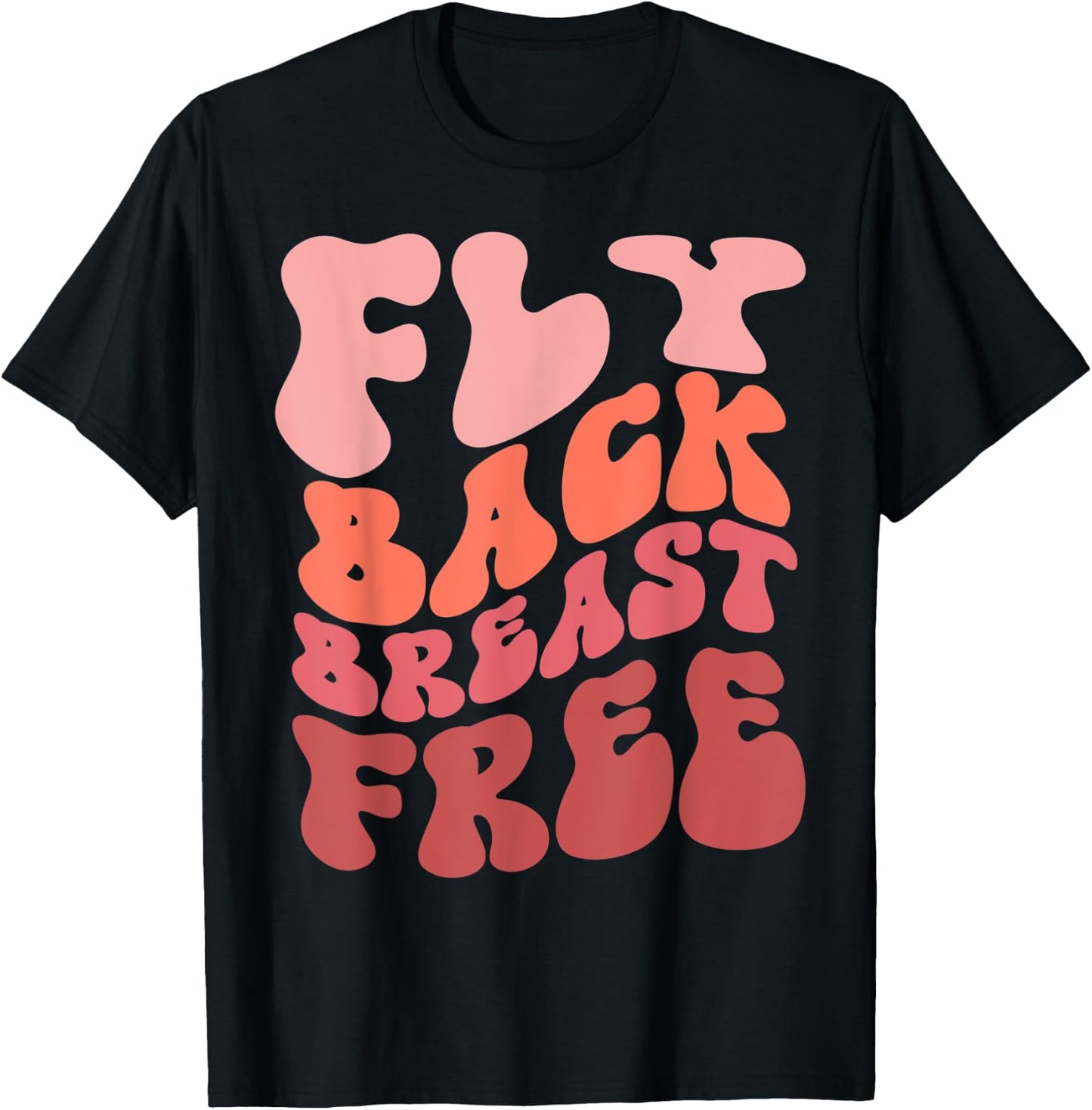 Swim meet Fly Back Breast Free T-Shirt - T-Shirt | Black