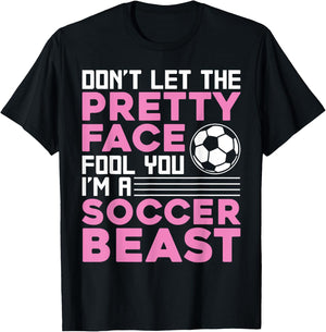 Cool Soccer Teen Girls Soccer Lover Player Sports T-Shirt - T-Shirt | Black