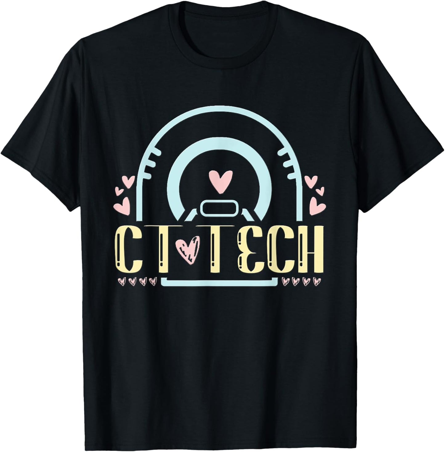Ct Tech Gifts Merch Apparel - CT Technologist Radiology - Black - Women's - Small - Modern - Casual - Short Sleeve T-Shirt - T-Shirt | Black