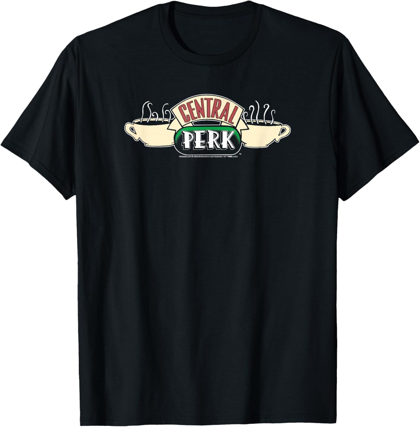 Friends Central Perk Coffee Cup Logo T-Shirt - T-Shirt | Black