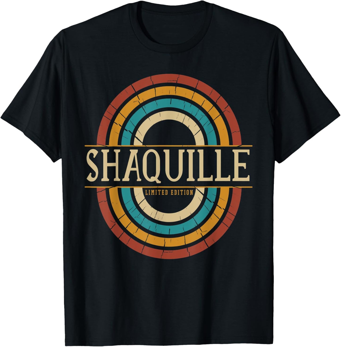 Shaquille Name Personalized Men Boys Vintage Appreciation T-Shirt - T-Shirt | Black