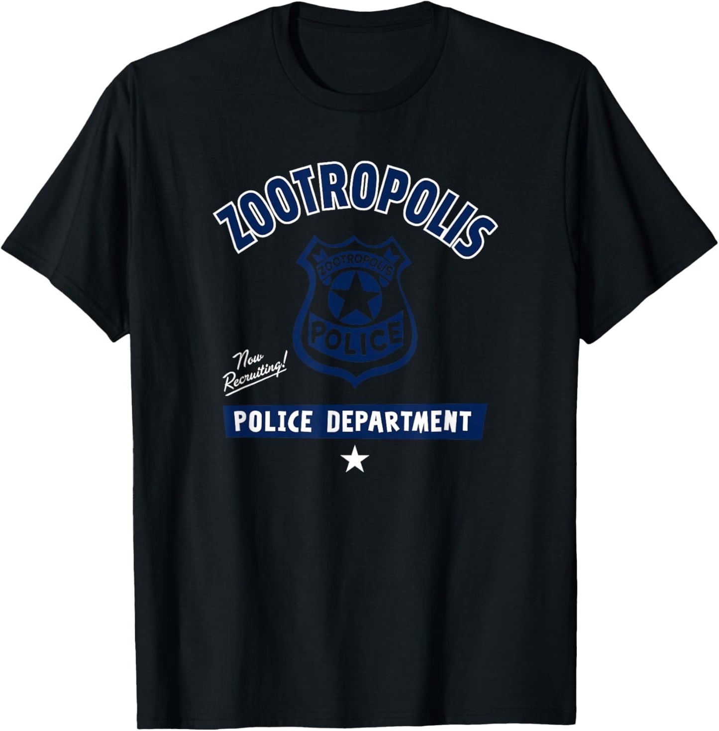 Disney Zootopia Vintage Zootropolis Police Department Badge T-Shirt - T-Shirt | Black