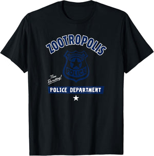 Disney Zootopia Vintage Zootropolis Police Department Badge T-Shirt - T-Shirt | Black
