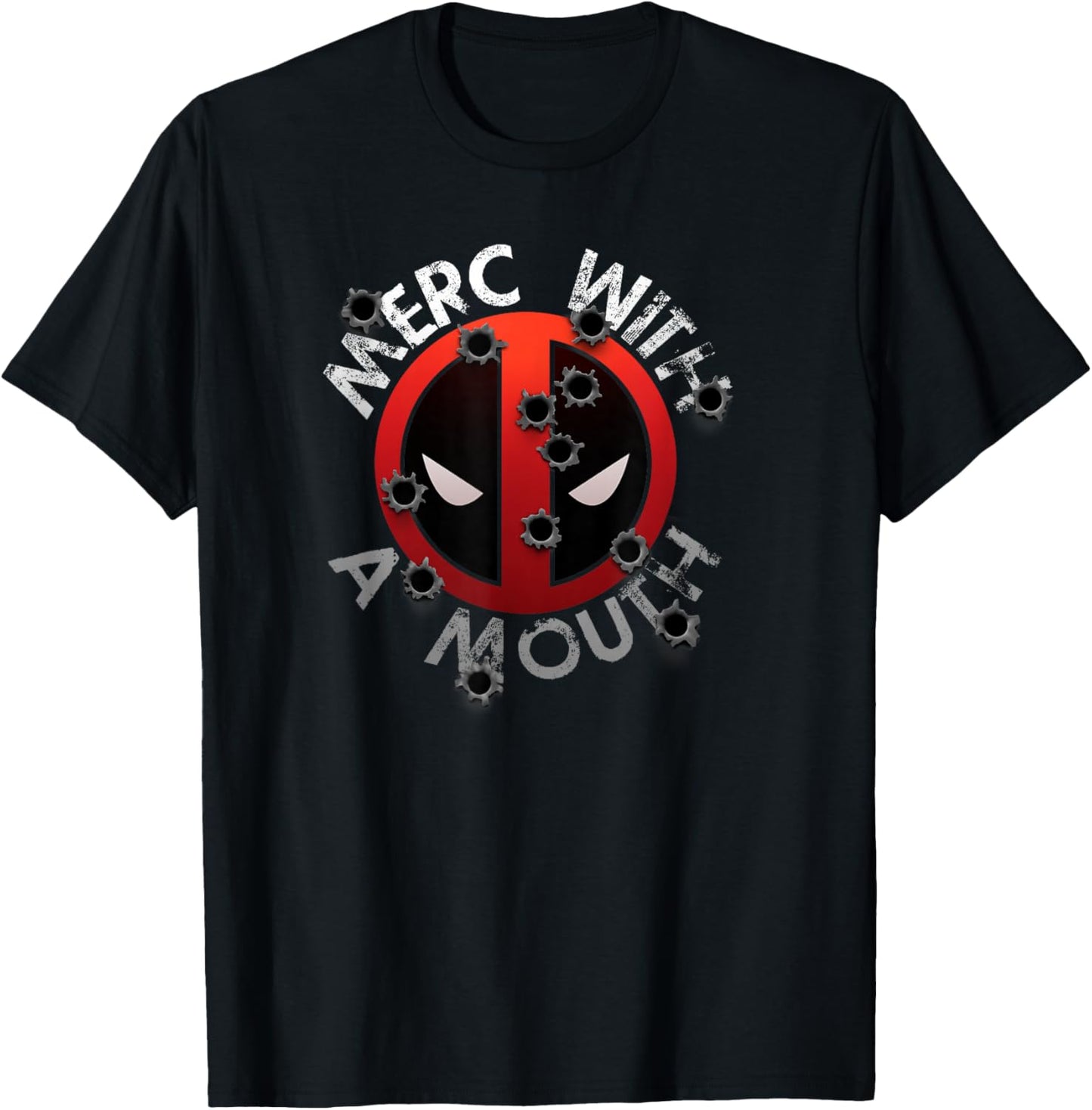 Marvel Comics Retro Classic Deadpool Merc With A Mouth T-Shirt - T-Shirt | Black