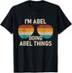 I'm Abel Doing Abel Things Retro Sunglass Personalized T-Shirt - T-Shirt | Black