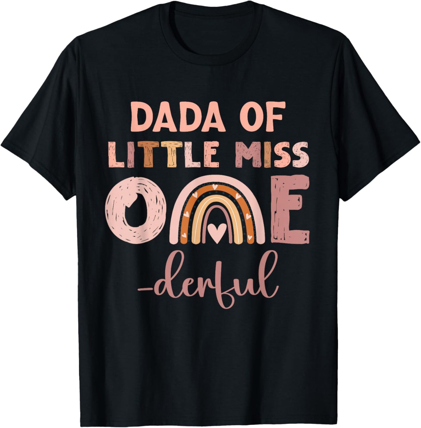 Boho Dada of Miss Onederful 1st Birthday Girl Cute T-Shirt - T-Shirt | Black