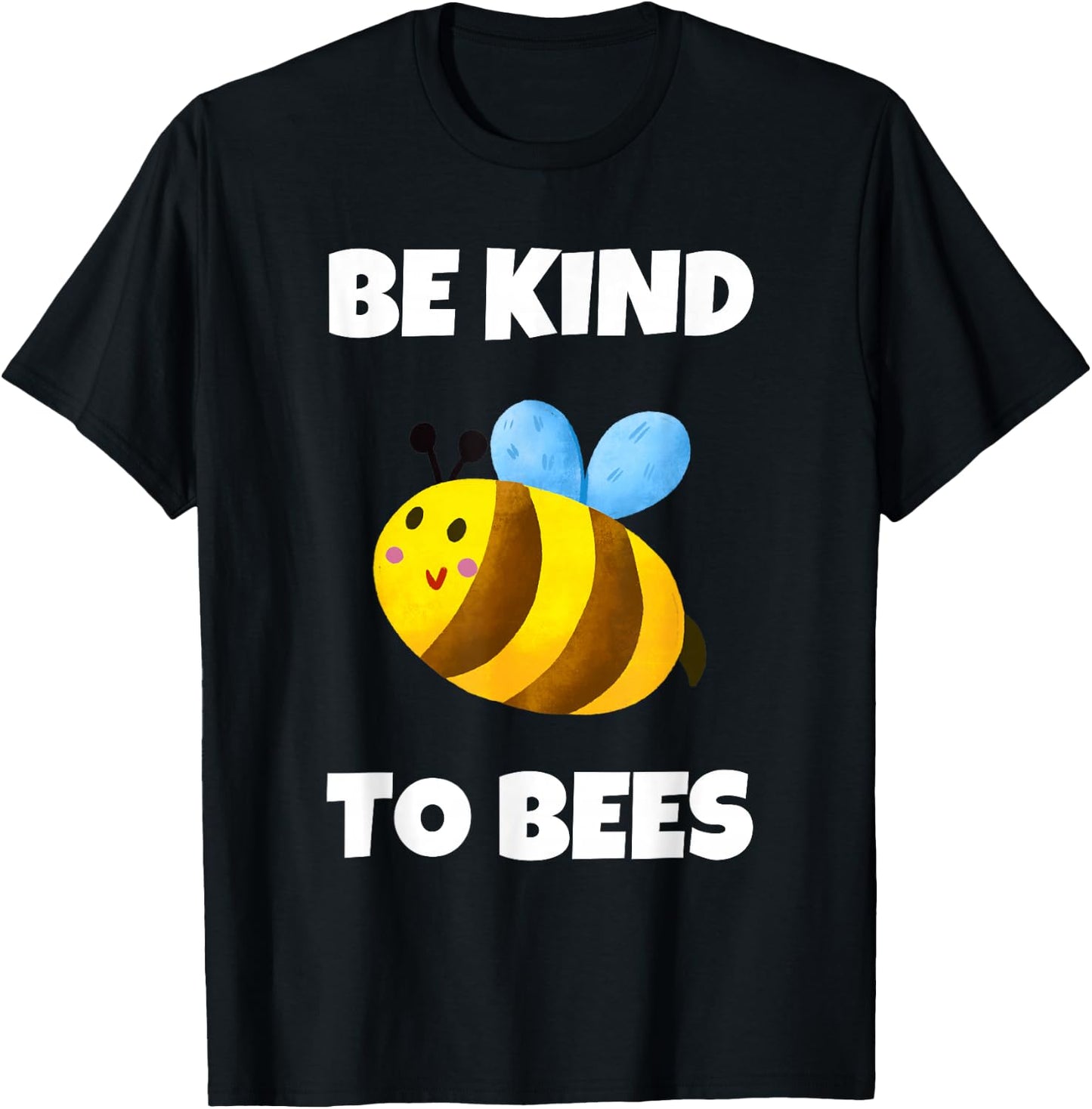 Cute Bumble Bee Be Kind To Bees Kids Men T-Shirt - T-Shirt | Black