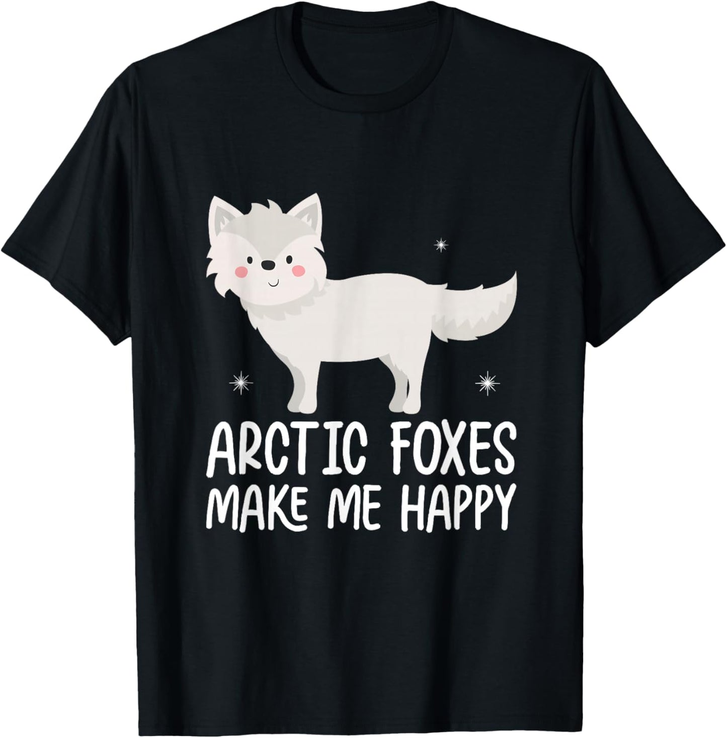 Arctic Fox Artic Animals Cute Artic Fox Lover Pajamas T-Shirt - T-Shirt | Black