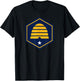 New Flag of Utah Beehive Symbol T-Shirt - T-Shirt | Black