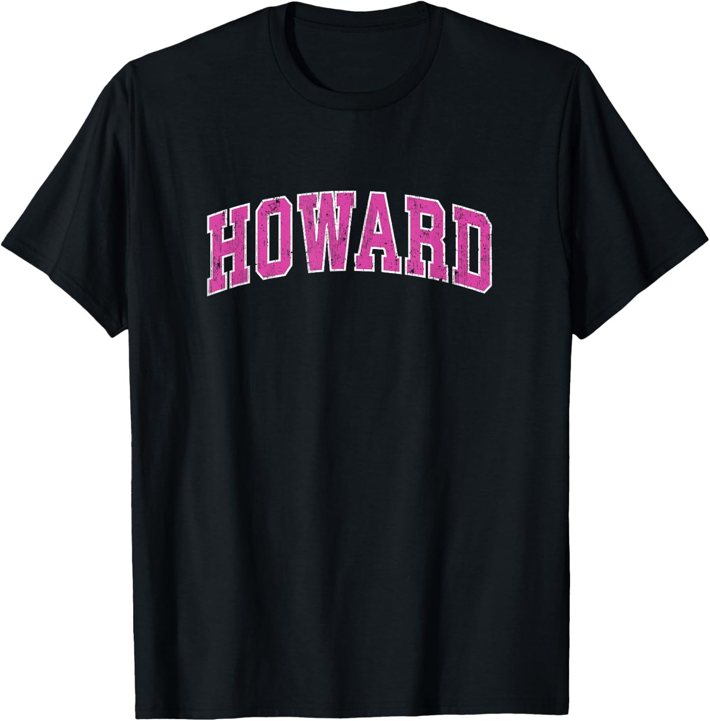 Howard Wisconsin WI Vintage Sports Design Pink Design T-Shirt - T-Shirt | Black