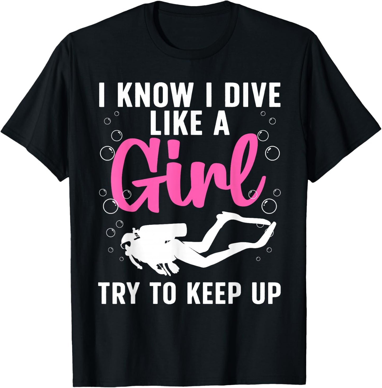 Cool Scuba Diving Girls Rescue Diver Ocean Divers T-Shirt - T-Shirt | Black