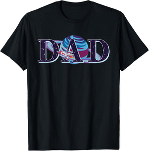 Space Dad, Family Matching Mom, Space Birthday Theme Party T-Shirt - T-Shirt | Black