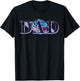 Space Dad, Family Matching Mom, Space Birthday Theme Party T-Shirt - T-Shirt | Black
