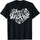 February Heart Disease Awareness Month Red Heart American T-Shirt - T-Shirt | Black