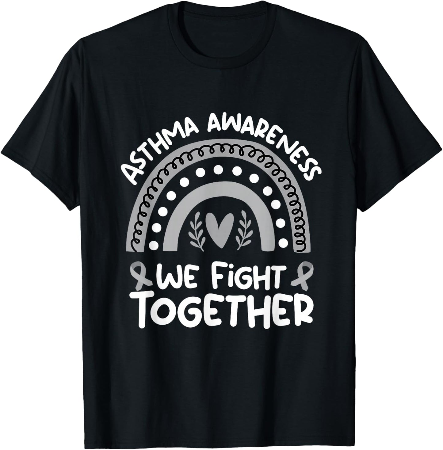 We Fight Together | Asthma Awareness Shirt | Asthma T-Shirt - T-Shirt | Black
