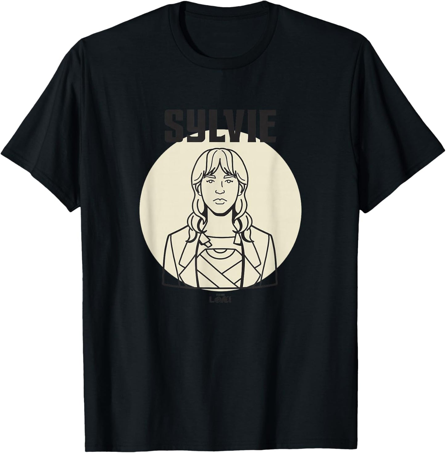 Marvel Loki Sylvie Variant Spotlight Line Art Portrait T-Shirt - T-Shirt | Black