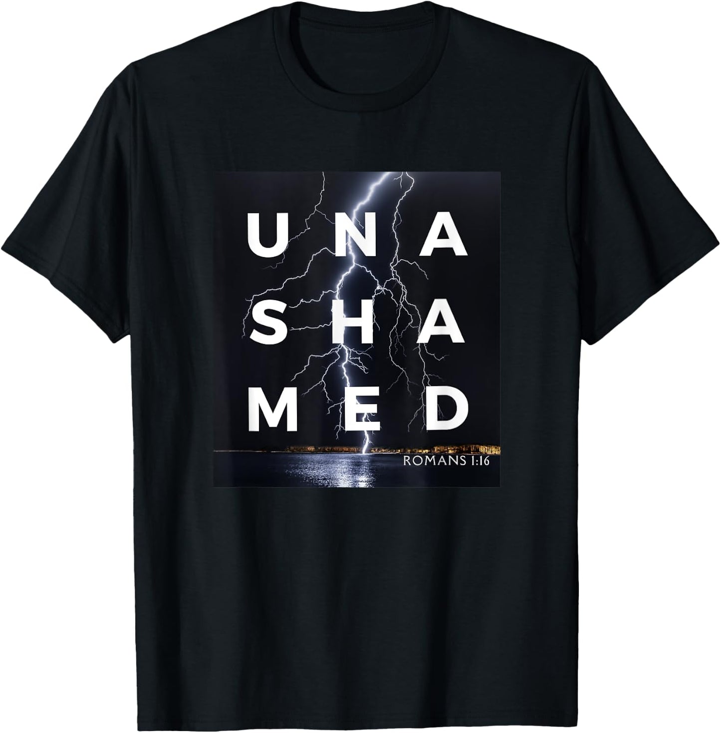 Unashamed of the Gospel , Romans 116 Christian Bold T-Shirt - T-Shirt | Black
