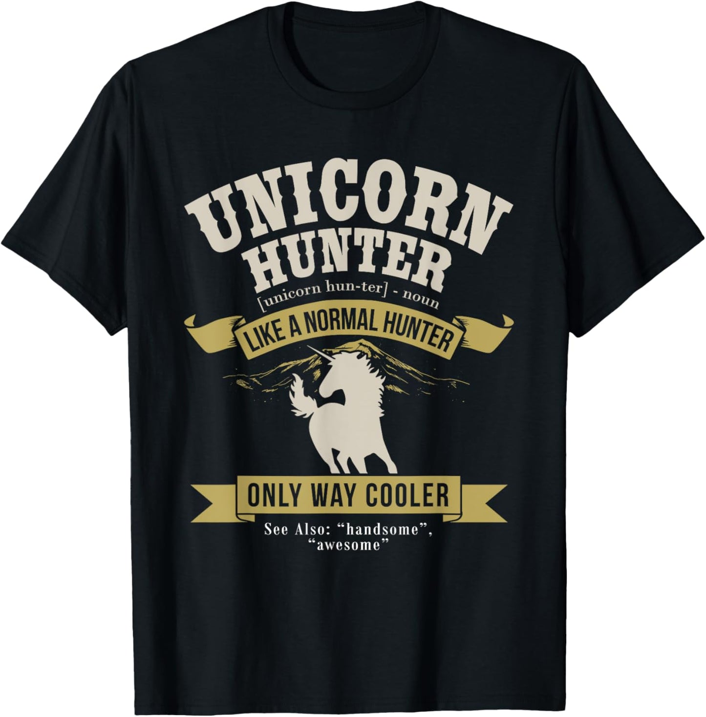 Funny Lazy Halloween Costume Fairy Rainbow Unicorn Hunter T-Shirt - T-Shirt | Black
