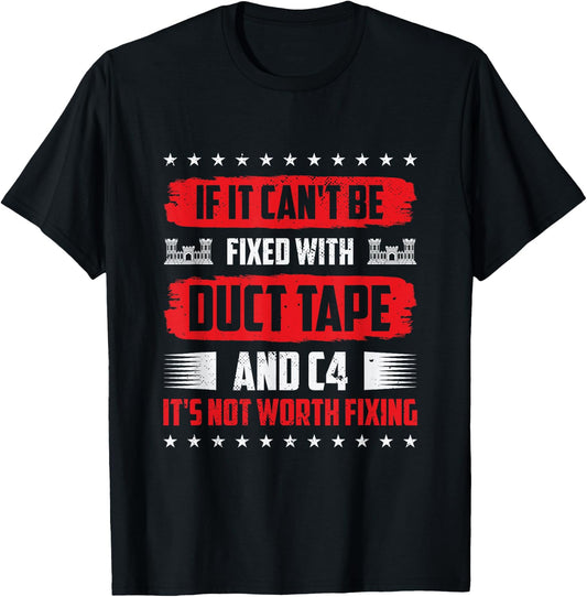 Combat Engineer Engineering Army U.S. Military Army Combat T-Shirt - T-Shirt | Black