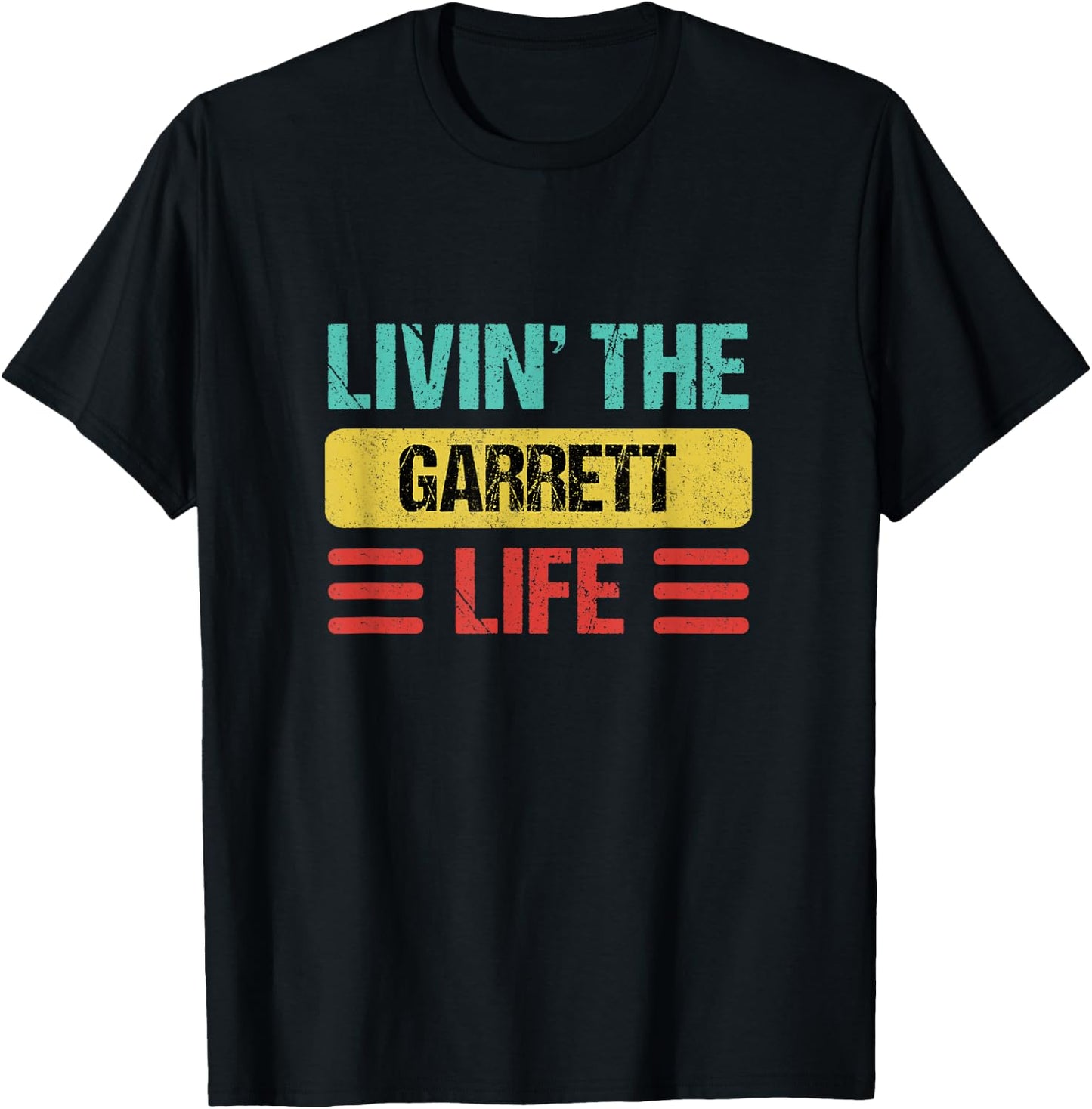 Garrett Name T-Shirt - T-Shirt | Black