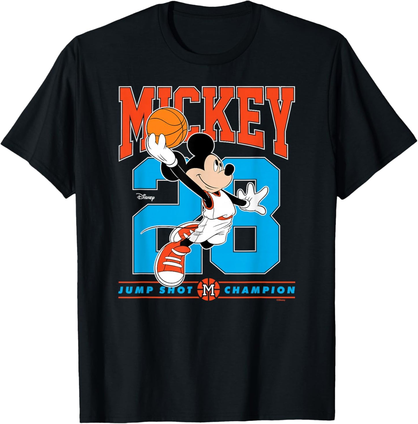 Disney - Mickey Jump Shot Basketball T-Shirt - T-Shirt | Black