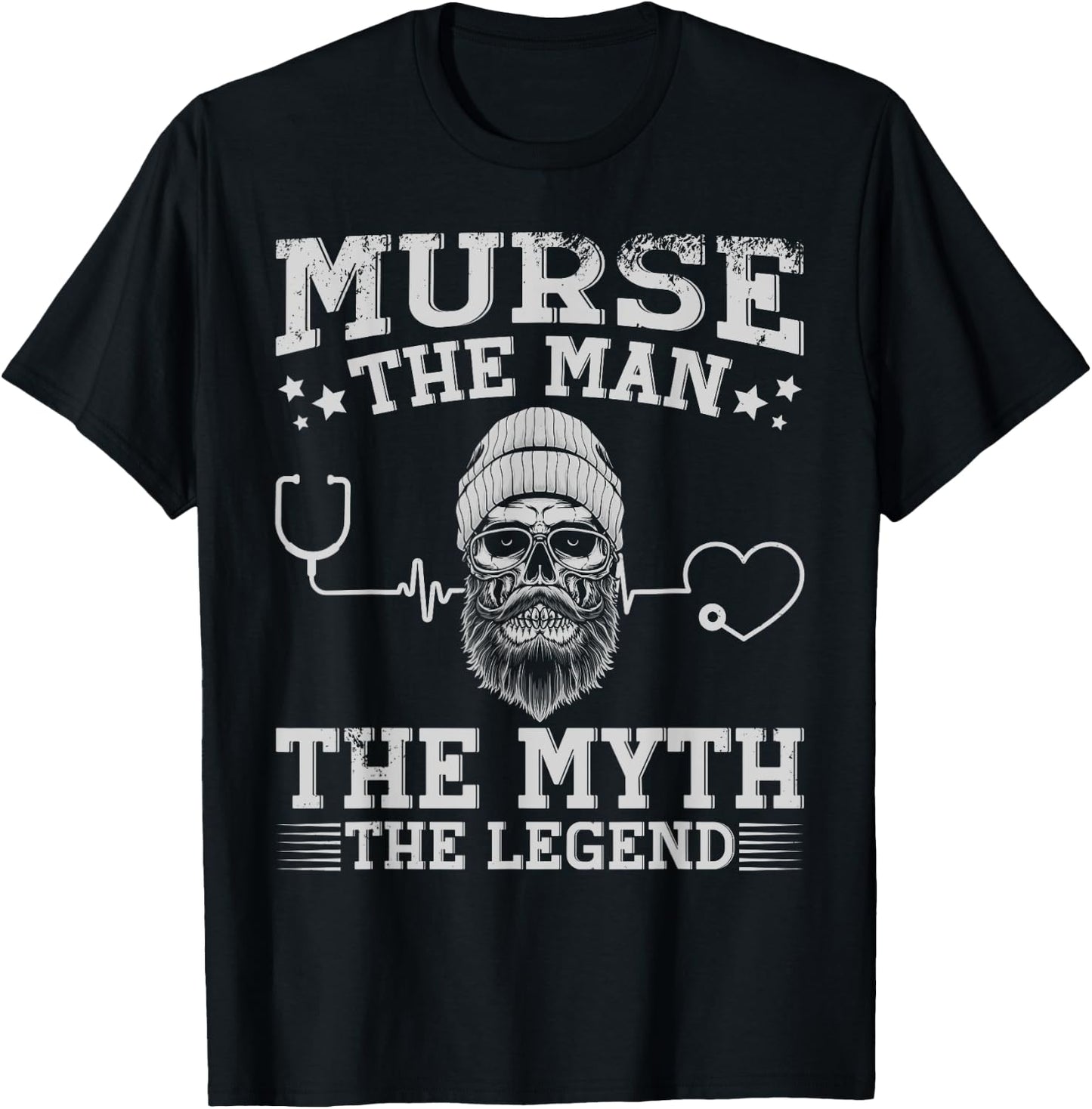 The Men The Myth The Legend Male Nurse T-Shirt - T-Shirt | Black